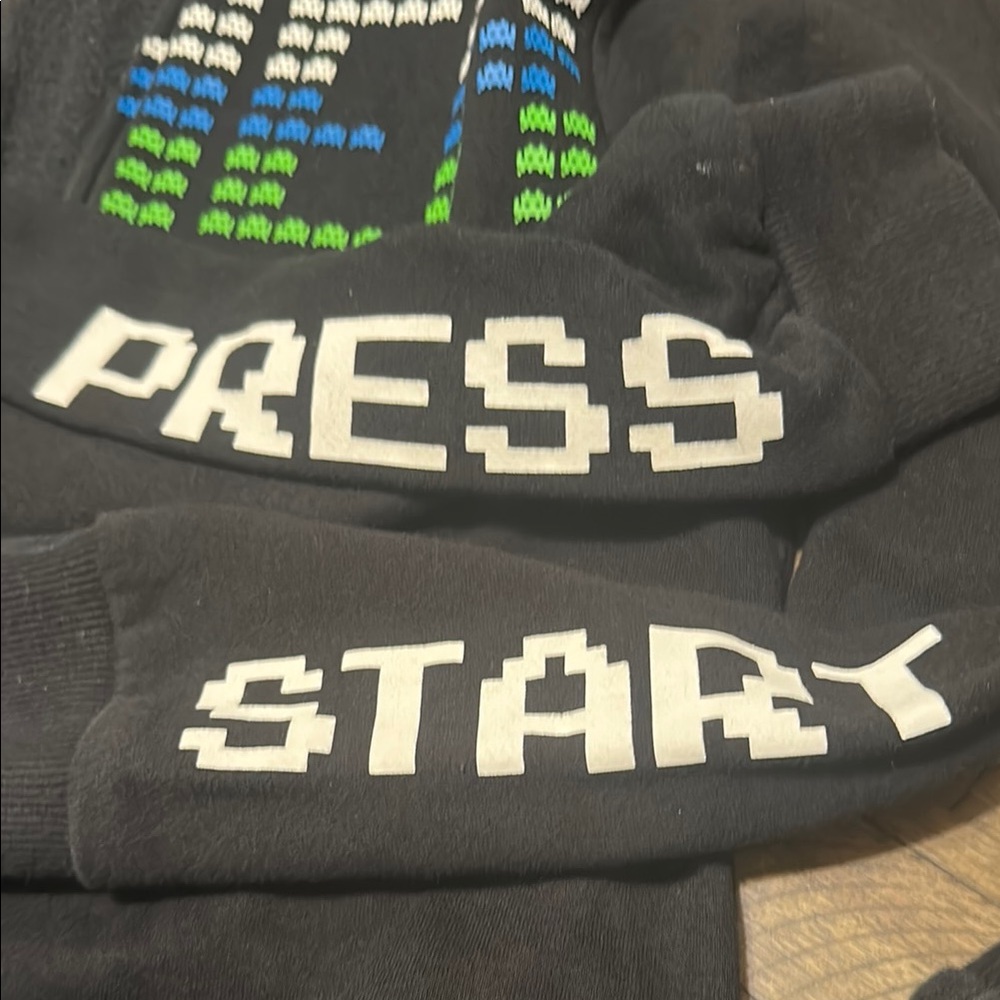 Black Gamer Hooded Onsie 14/16 Youth - Picture 5 of 11